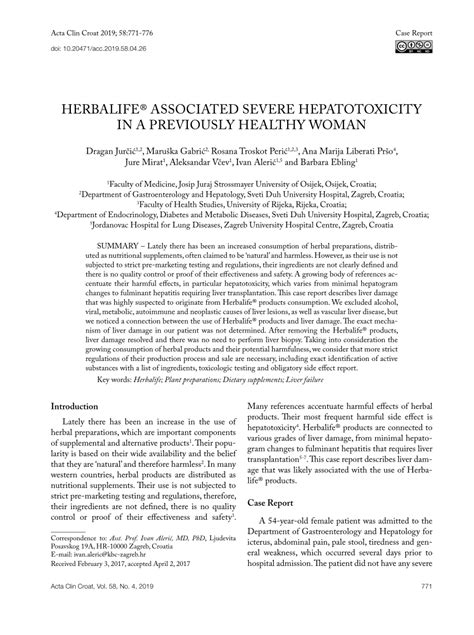 is herbalife bad|HERBALIFE® ASSOCIATED SEVERE HEPATOTOXICITY IN A PREVIOUS.